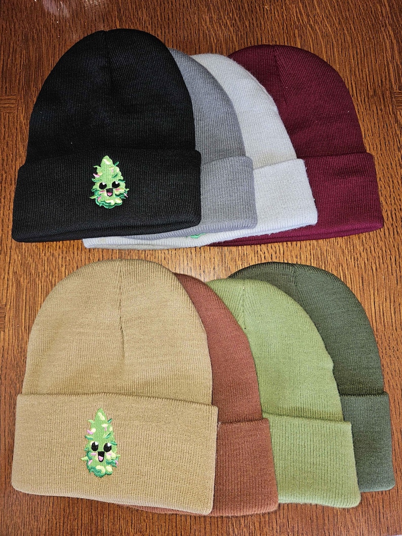 Nug Beanies - 8 Colors! - Weed Nug Beanie - Winter Beanie - Warm Beanie - Cozy Beanie image 1