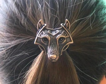 Viking Wolf Hair Tie | Nordic Hair Accessory | Wolf Hair Tie | Bronze Hair Tie | Hair Accessories for Women | Pagan Jewelry | Gift for Her