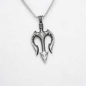 Trident Necklace | Poseidon Necklace | Greek Mythology Jewelry | Stainless Steel Pendant | Unisex Necklace