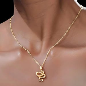 Snake Necklace For Women, Serpent Pendant, Medusa Inspired, Dainty Jewelry, Elegant Reptile Necklace, Unique Gift For Her