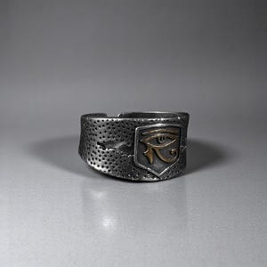 Eye of Horus Adjustable Ring, Egyptian Symbol Jewelry, Spiritual Jewelry, Eye of Ra Jewelry