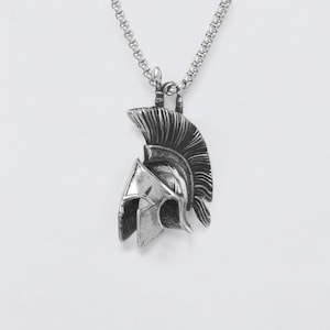 Spartan Warrior Ancient Greek Pendant, Spartan Helmet Necklace, Ancient Greek Jewellery, Roman Helmet