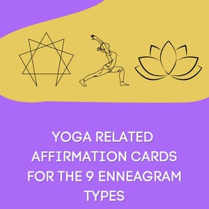 Pacchetto completo di carte di affermazioni yoga dell'Enneagramma - 9 tipi, 108 carte stampabili + copertine