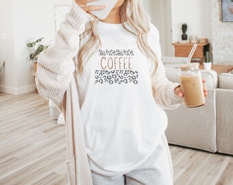Coffee Leopard Print Tshirt