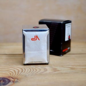 Portatovaglioli da tavola bar Deagostini Inox in acciaio inox anni 70 Nuovo con scatola con tovagliolini originali