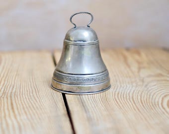 Brahms lullaby music box bell in 800 silver, 40&#39;s, in working order