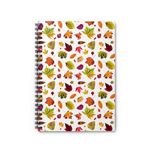 Autumn Leaves Spiral Notebook / Fall Journal / Seasonal Diary