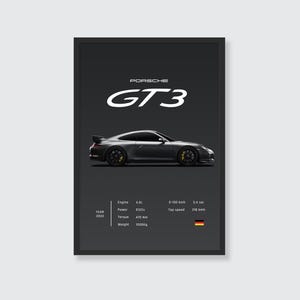 Póster del Porsche 911 GT3 RS / Descarga digital / Póster de hipercoche / Impresión de supercoche / Impresión artística / Póster / Decoración del hogar / Decoración de pared