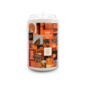 Vela energizante con tablero de visión naranja / Vela perfumada personalizada para inspiración / Cera de soja natural con tiempo de combustión de 70 a 80 horas / 13,75 oz