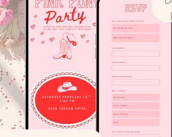 Digitale verjaardagsuitnodiging met RSVP-tracking | Bewerkbare Canva-website-uitnodiging | Online verjaardagsuitnodiging | Direct downloaden
