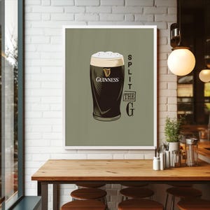 Guinness Wall Art | Guinness Lover Gift | Beer mugs wall decor | Drinks wall art | Beer Poster Ad Art