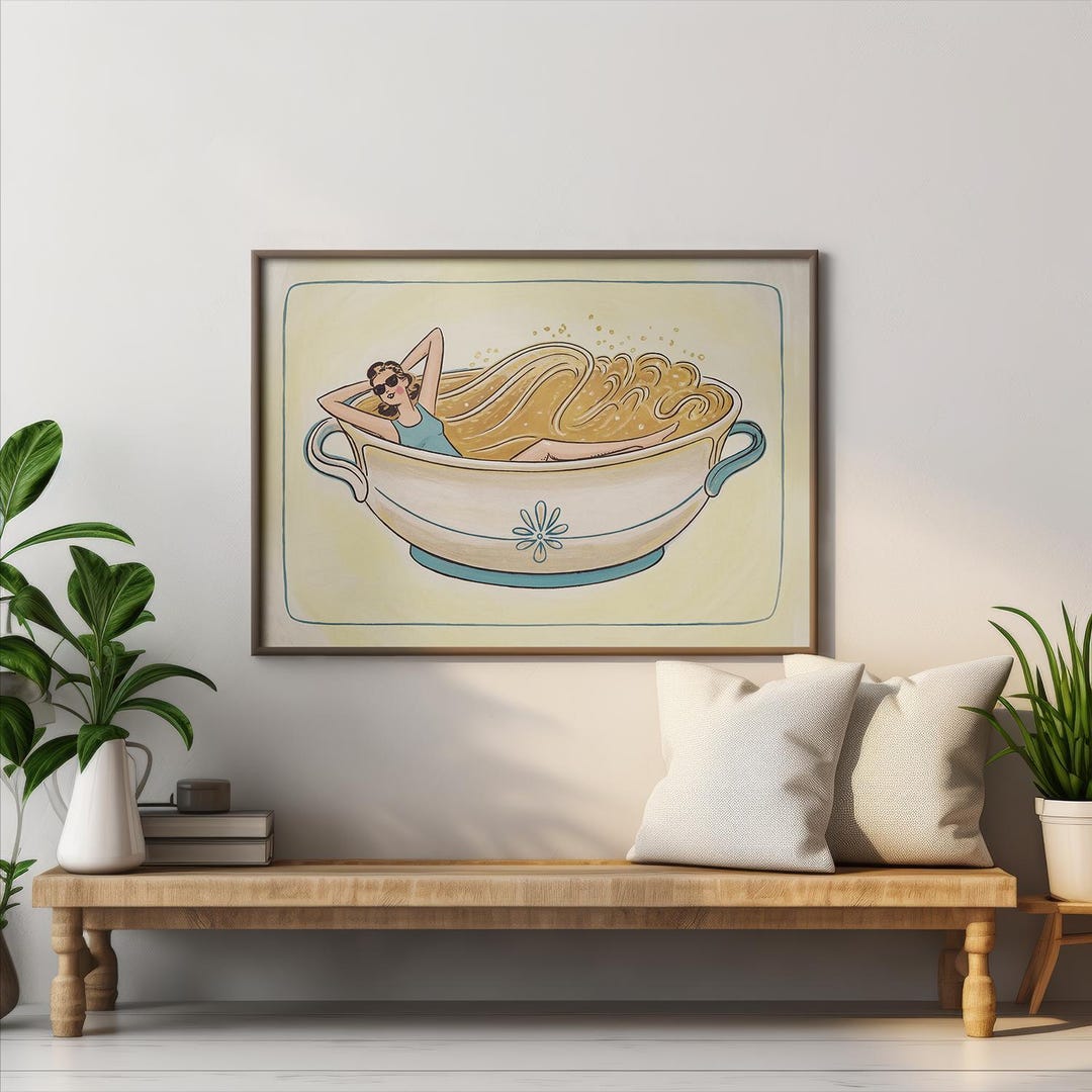 Vintage Kitchen Wall Decor | Quirky Kitchen Decor | 70s Kitchen Art ...