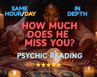 How much does he miss you?, Love Reading, Fast Delivery, Love Reading, Psychic Love Reading, Deep Feelings, Emotional Distance