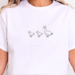 Funny Duck Duck Goose tshirt, Goose t-shirt, Cute Animal Graphic Tee Humorous Minimalist Shirt for Women, Cartoon Goose Pun Tee Gift