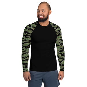 Tiger Stripe Camo BJJ Rash Guard, BJJ Rash Guard, Jiu Jitsu Rash Guard, Brazilian Jiu Jitsu, MMA Top, Samurai