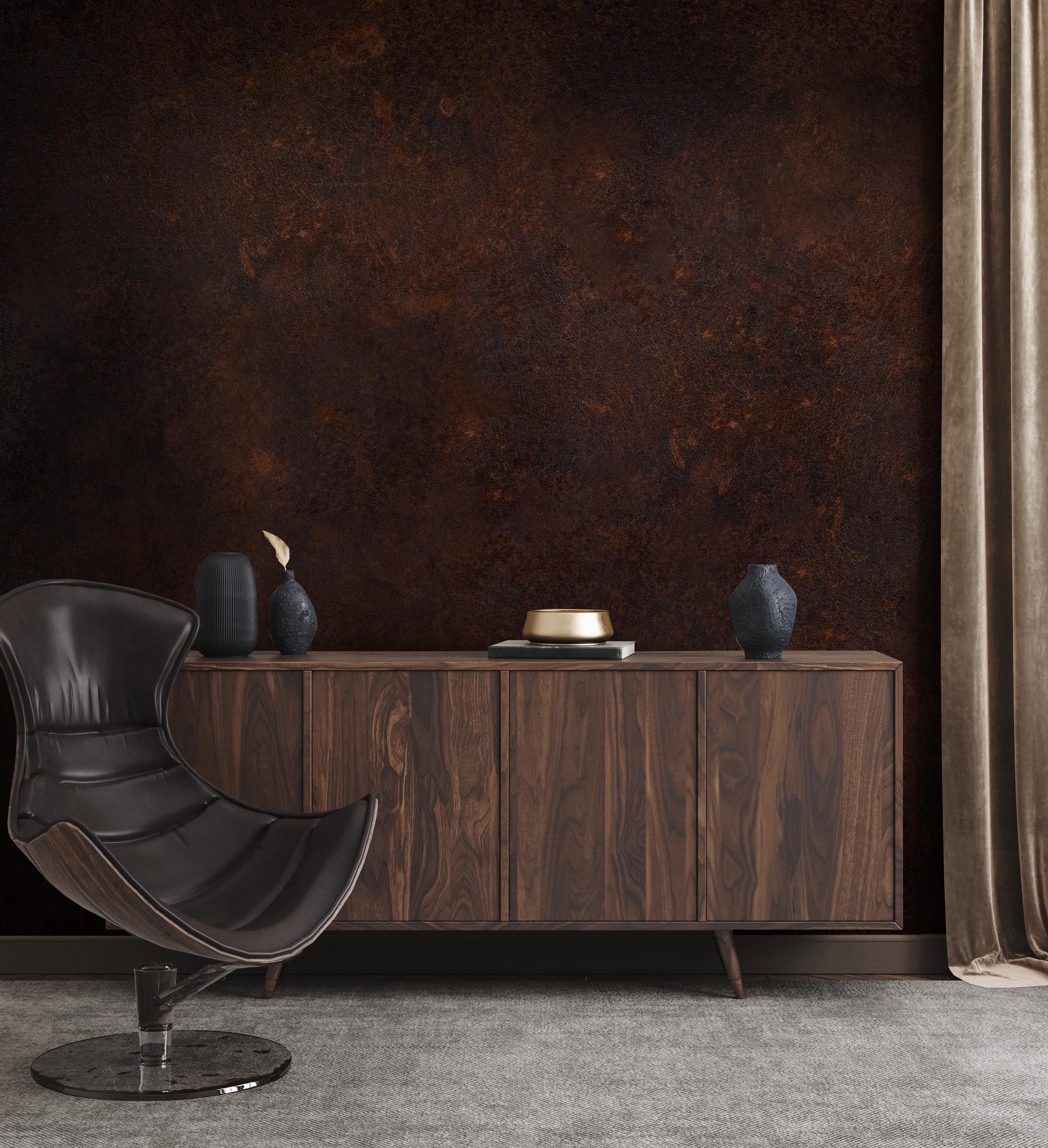 Rusty Metal Wallpaper, Rust Wall Mural,brown