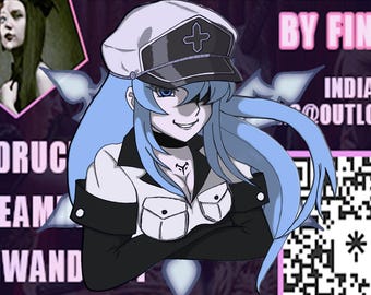 Esdeath, Akame ga Kill Inspired Fanart Key Chain | Keyring