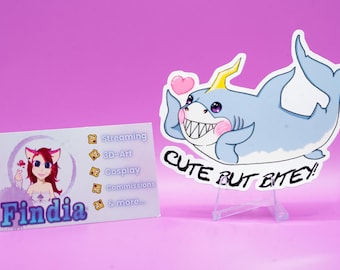 Shark sticker, cute but bitey