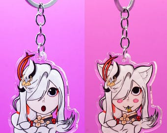 Shenhe, Genshin Impact Inspired Fanart Key Chain | Keyring