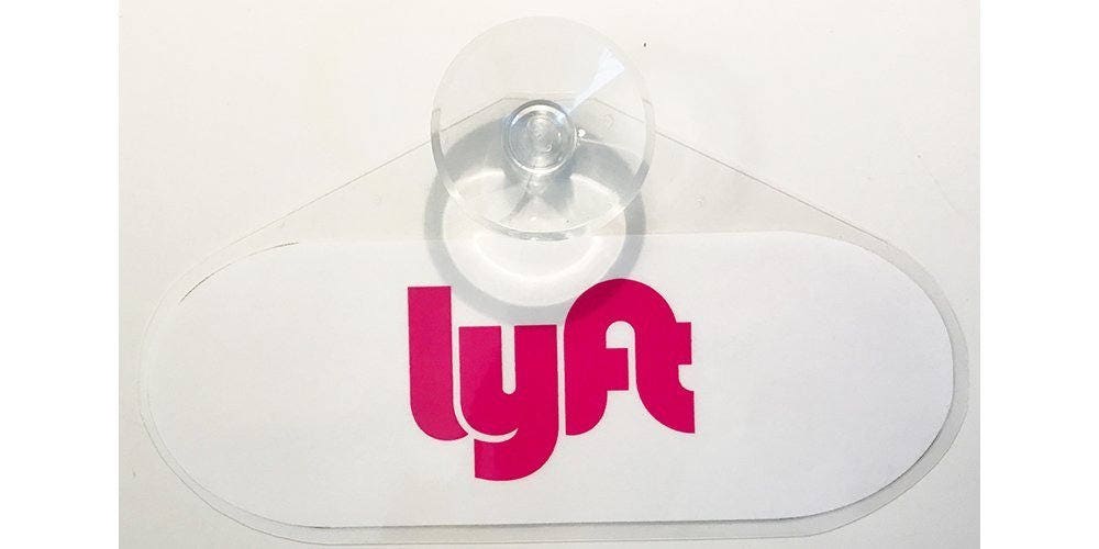 Lyft 2017 logo rideshare display decal placard emblem with | Etsy