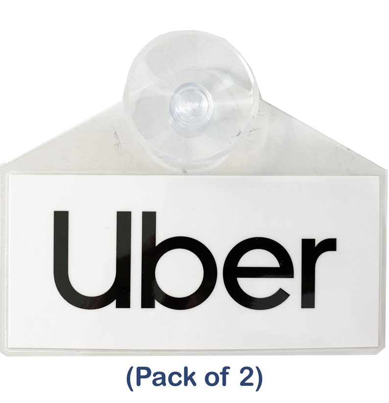 2 PackUber//Lyft//Rideshare Custom Made Sign W// Your Name Suction Cups Included