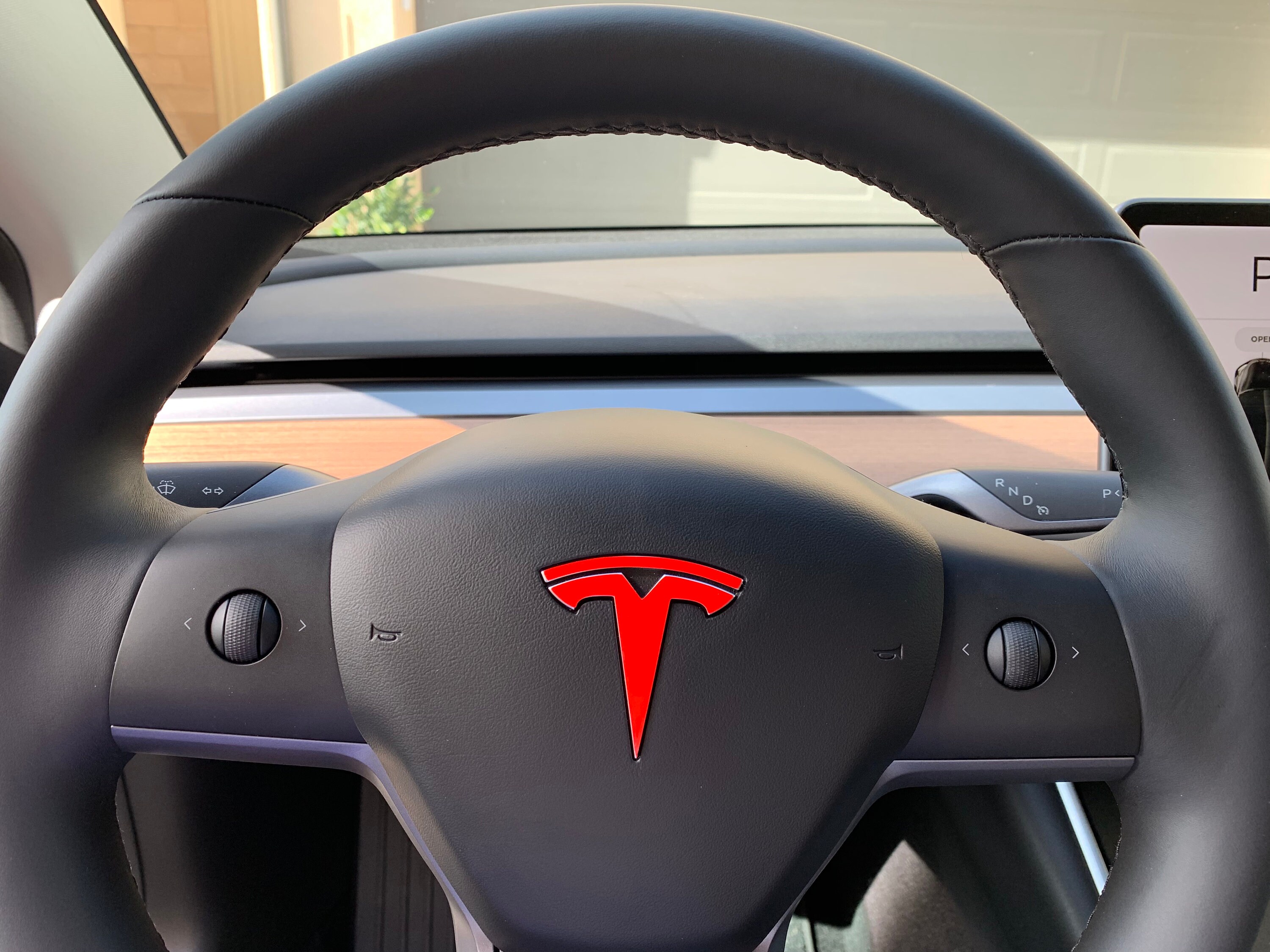 2 x Tesla Model 3 Steering Wheel T Logo Decal Etsy