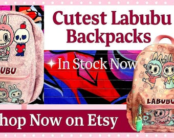Labubu Backpack with Mini Labubu Key Chain, Diffrent Key Chains. .