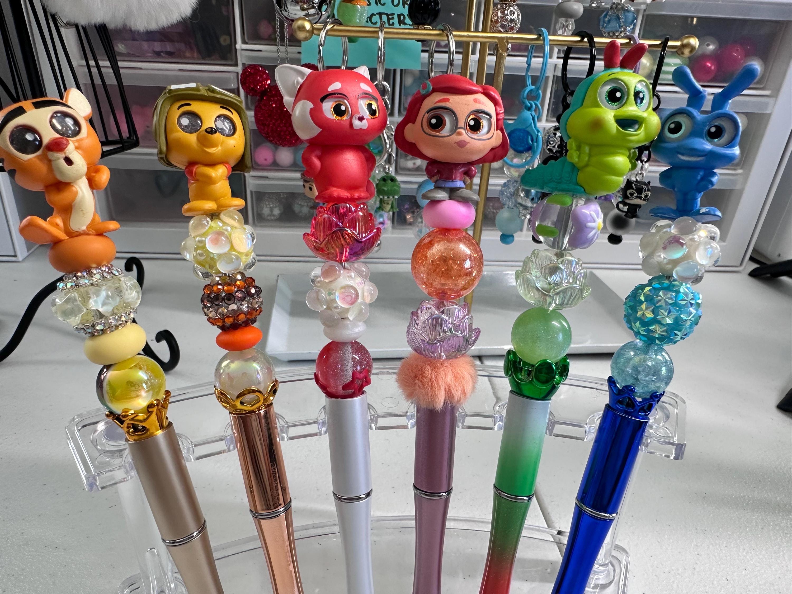 Beaded Pens Disney Charecters, Co-Worker Gift, Teacher Gift, Thank you Gift, Christmas Gift, Collectable, Birthday Gift.