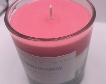 Vela de soja con caramelo de sandía: aroma afrutado y dulce de verano