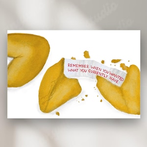 Fortune Cookie Poster | Minimalist Trendy Kitchen Decor | Motivational Gallery Wall Art | Mindfulness Home Decor Gift | Free Shipping