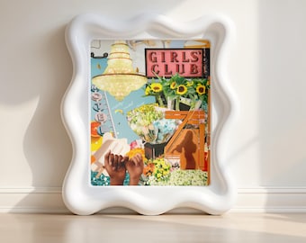 Carefully Curated Chaos Poster - Girls Club Colorful Collage - Maximalist Gallery Wall Art