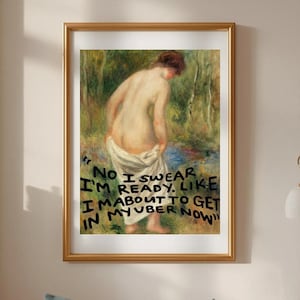 Funny Dressing Room Art Print: 'Woopsies' Vintage Meme (Digital Download)