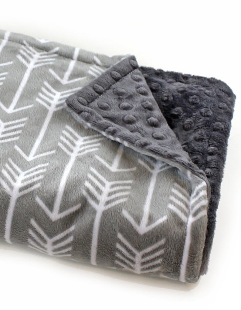 Gray Arrows Baby Boy Blanket or Lovey Personalized Baby Etsy