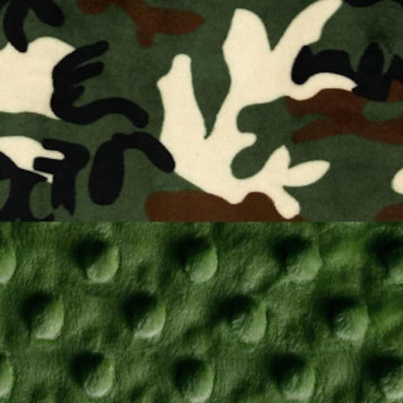 Personalized Baby Blanket Camo Minky Blanket Camo Baby Blanket Boy Green Brown Camouflage Blanket