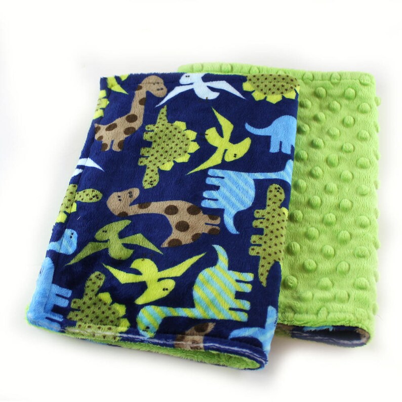 Blue Dinosaur Baby Blanket Baby Boy Blanket Personalized Etsy