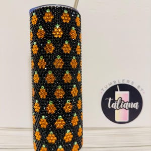 20oz lil pumpkin rhinestone tumbler