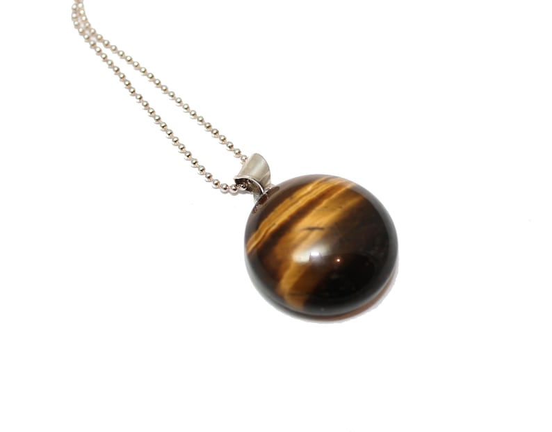 rocker gift for him choose chain boheme gift for teenager gift for her Tiger eye sterling silver Necklace for both him and her