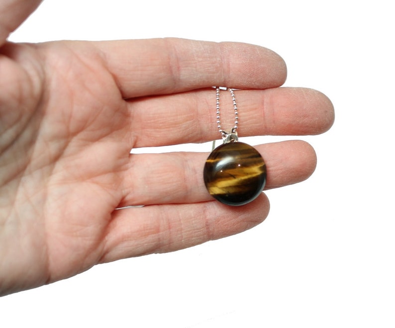 rocker gift for him choose chain boheme gift for teenager gift for her Tiger eye sterling silver Necklace for both him and her