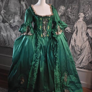 Green Taffeta Marie Antoinette Victorian Inspired Rococo Costume Dress  Halloween Masquerade 18th Century - Etsy