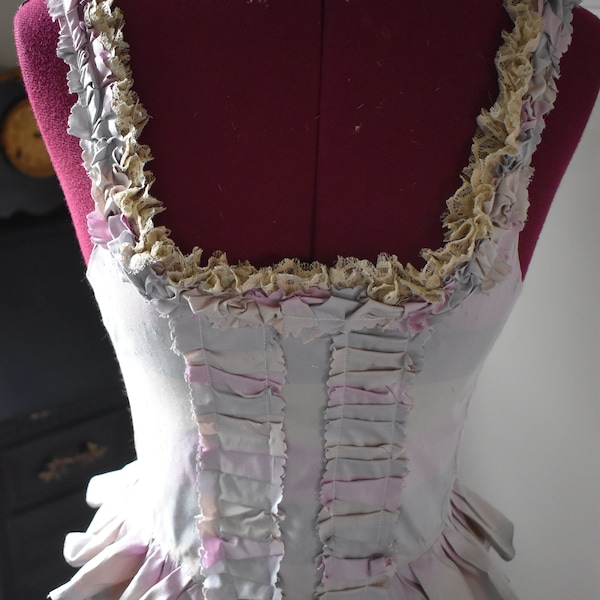 Marie Antoinette Victorian inspired rococo costume top bodice 18th century