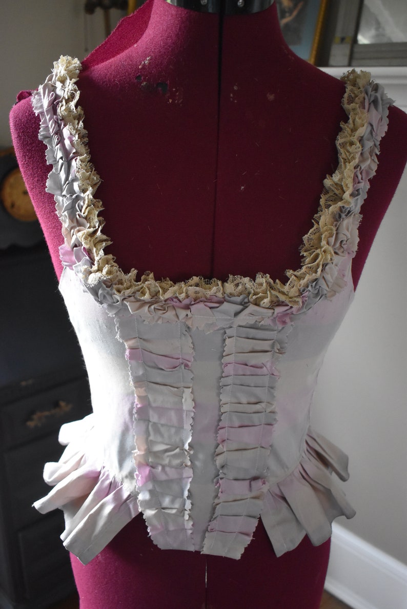 Marie Antoinette Victorian inspired rococo costume top bodice 18th century image 1