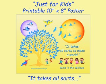 Inspirational Kids Posters, 10x8, Positive Affirmation, Kunst für Kinder, Kinderzimmer Dekor, Klassenzimmer Poster, druckbare Digital Home Wandkunst