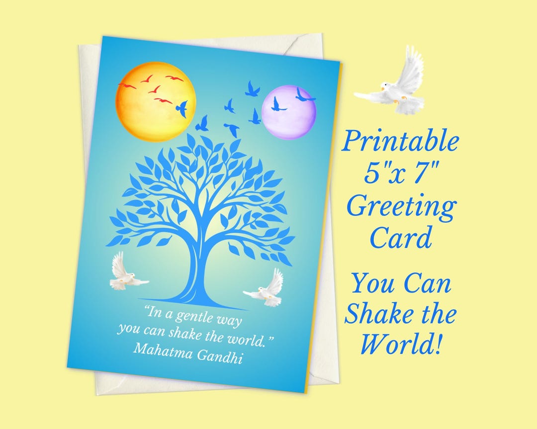 Inspirational Greeting Card, Printable Stationery, Encouragement Card ...