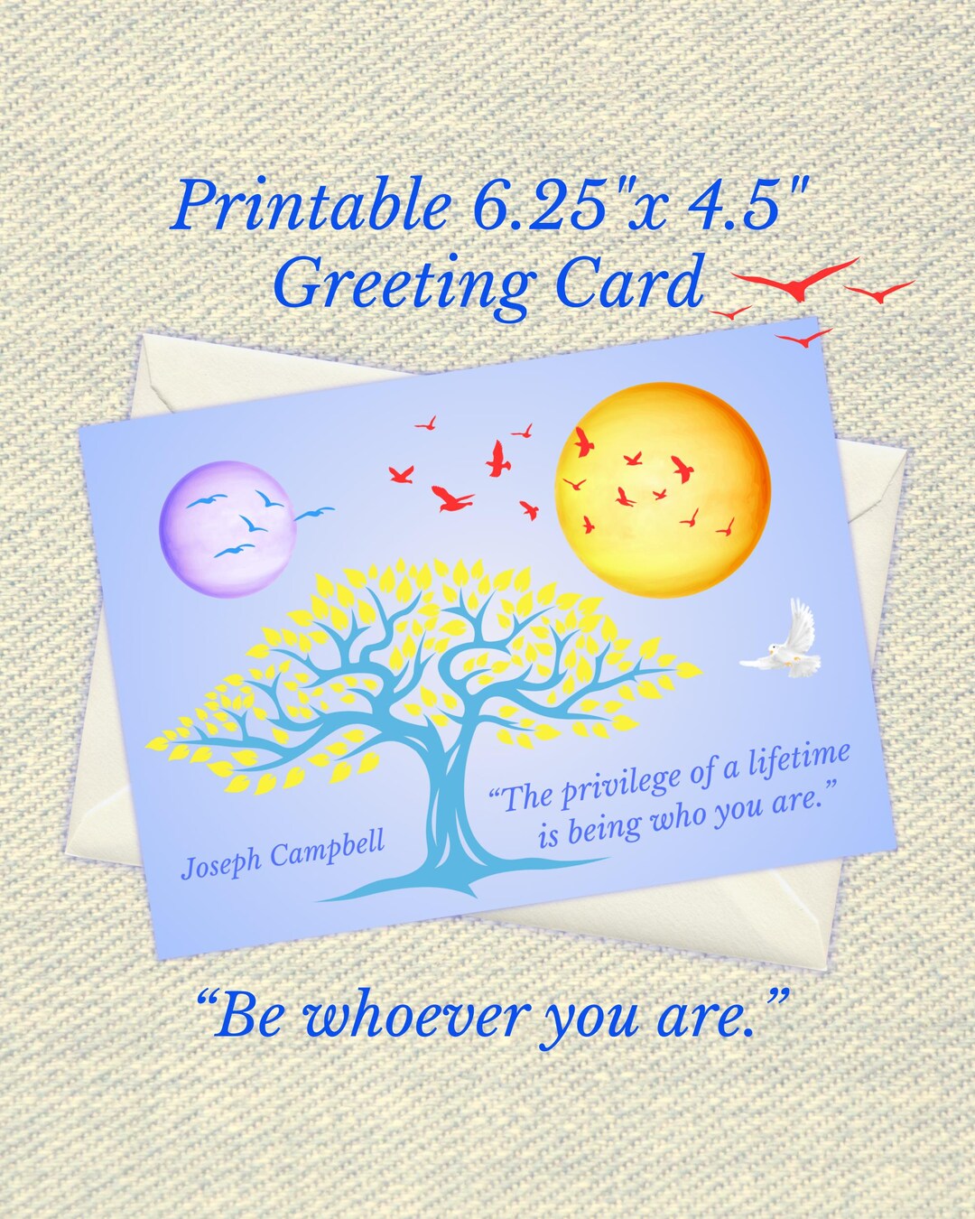 Inspirational Greeting Card: Joseph Campbell, Encouragement Card ...