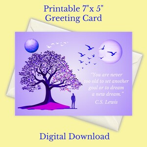 Inspirational Greeting Card, C.S. Lewis Quote (Digital Download)