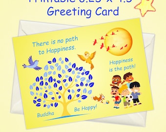 Kids Inspirational Greeting Card, Printable Encouragement Card, Positive Note Card, Kids Stationery, Lunchbox Notes, Classroom Motivation