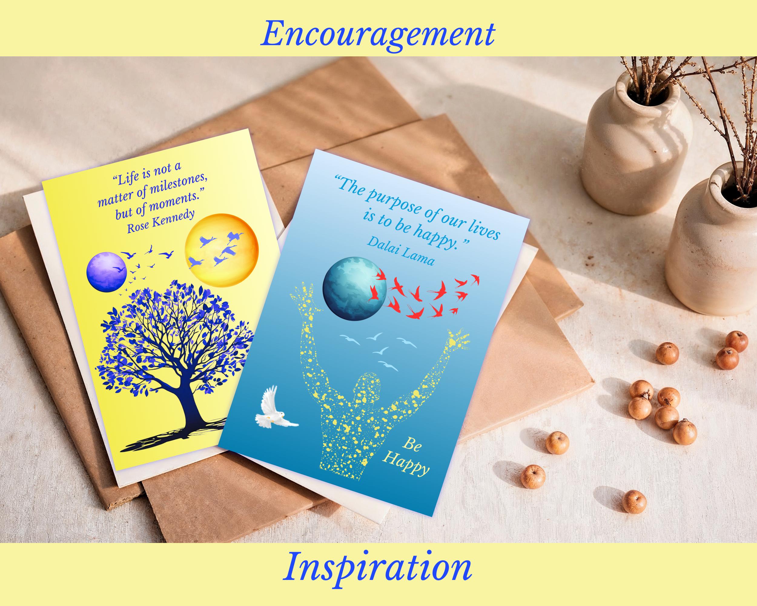 Uplifting Note Be Happy, Inspirational Greeting Card, Printable Stationery ...