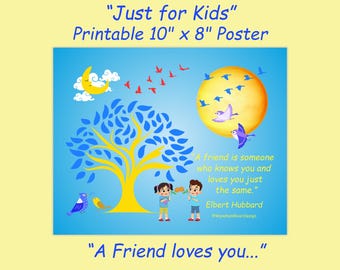 Inspirational Kids Posters, 10x8, Positive Affirmation, Kunst für Kinder, Kinderzimmer Dekor, Klassenzimmer Poster, druckbare Digital Home Wandkunst