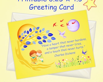 Kids Inspirational Greeting Card, Printable Encouragement Card, Positive Note Card, Kids Stationery, Lunchbox Notes, Classroom Motivation