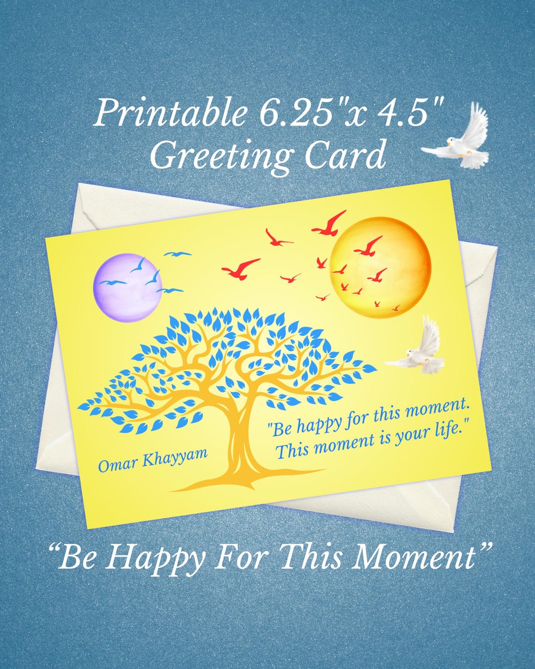 Inspirational Greeting Card, Printable Stationery, Inspirational Note ...